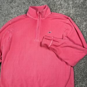 Vineyard Vines 1/4 Zip Pullover Mens Large Sailors Pink Long Sleeve
